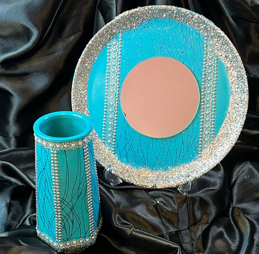 Ocean Side Mirror & Vase set